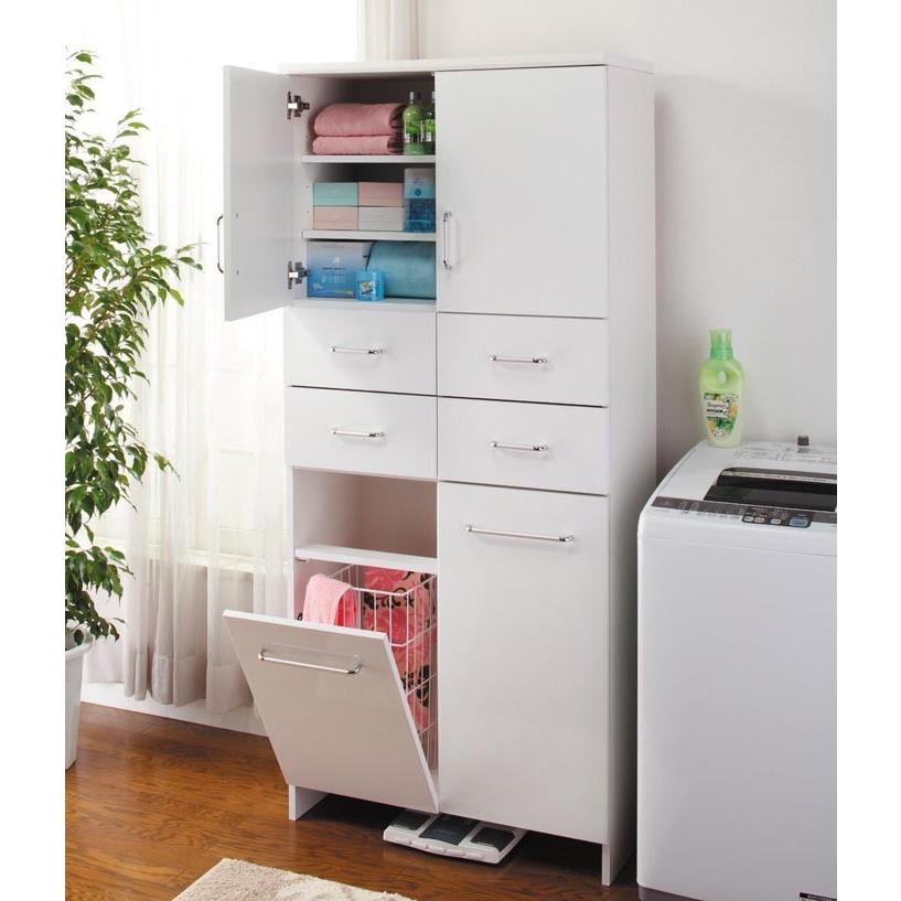 開梱設置 ランドリーボード ラスティ80 チェスト ホワイト シンプル