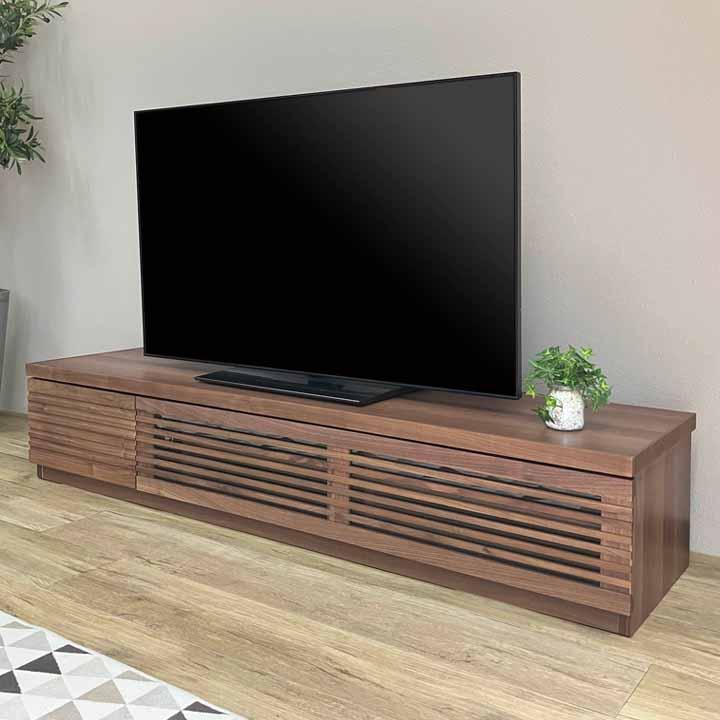 開梱設置サービス付 TVボード 幅150cm 天然木無垢材 ウォールナット材