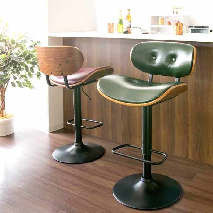 バーチェア カウンターチェア ロトン KNC-G668 おしゃれ カフェ 360度