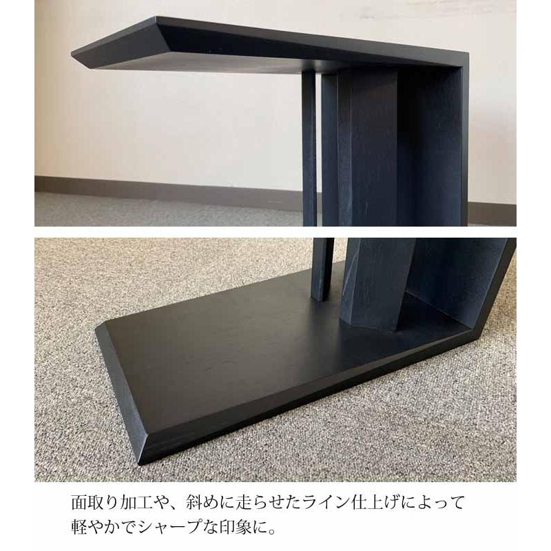 吉桂 サイドテーブル タテ ヨコ 2way PM-02 天然木無垢材 F
