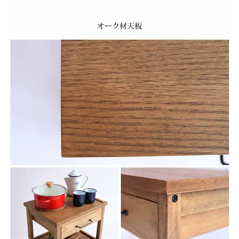 ICHIBA（市場） ワゴン キッチンワゴン キッチン収納 天然木 モルタル