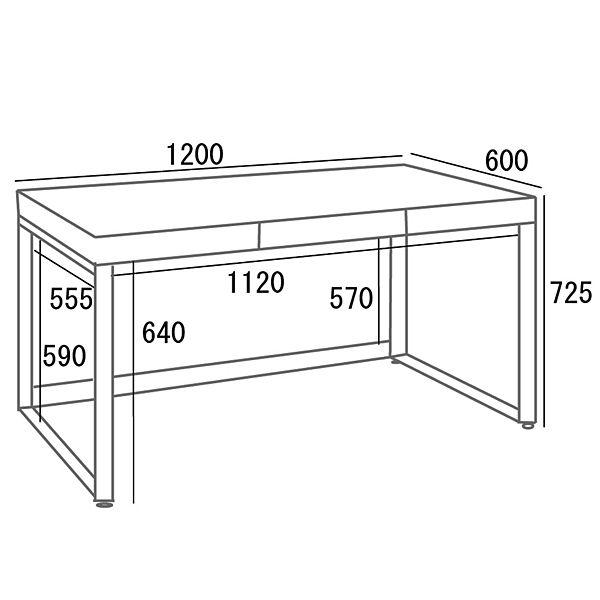 ウォールナット デスク T-2314/ BR 120cm×60cm ワークデスク ウォールナット デスク T-2314/ BR 120cm×60cm ワークデスク