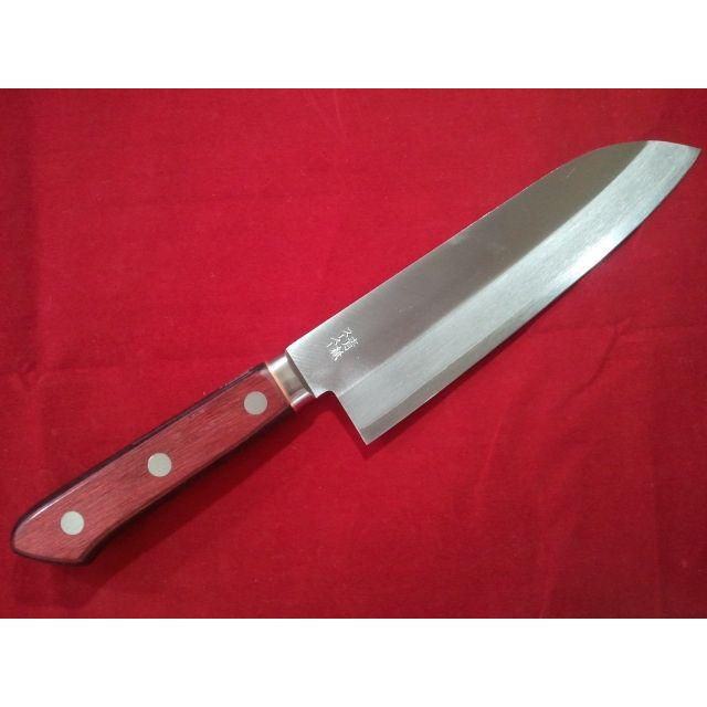 ステン割込 包丁 青紙スーパー 口金付 三徳包丁 165mm 77S : ミフネ
