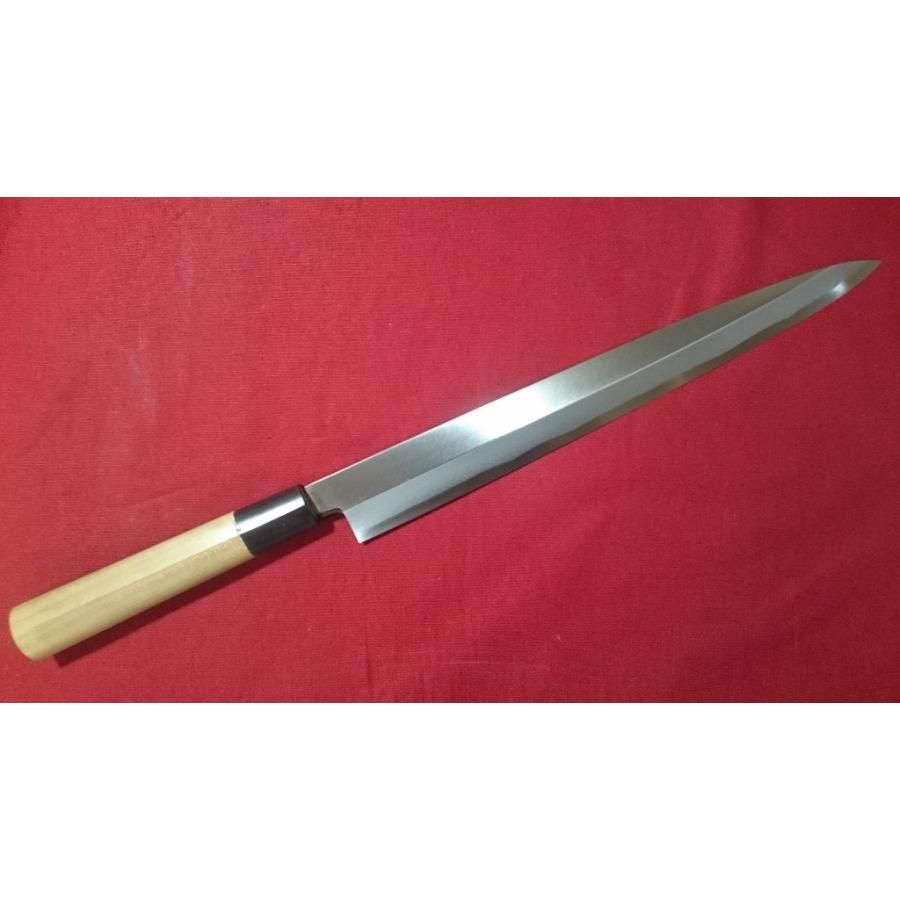 堺打刃物　柳刃包丁　刺身　青鋼　尺寸　水牛柄 堺打刃物　柳刃包丁　刺身　青鋼　尺寸　水牛柄