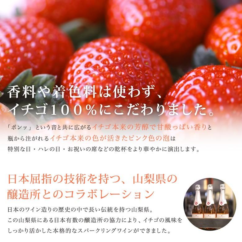 【ミガキイチゴ・ムスー（化粧箱なし）】イチゴ スパークリングワイン 手土産 高級  ギフト お祝い 挨拶 父の日 お中元 おくりもの いちご 誕生日 プレゼント |  | 03