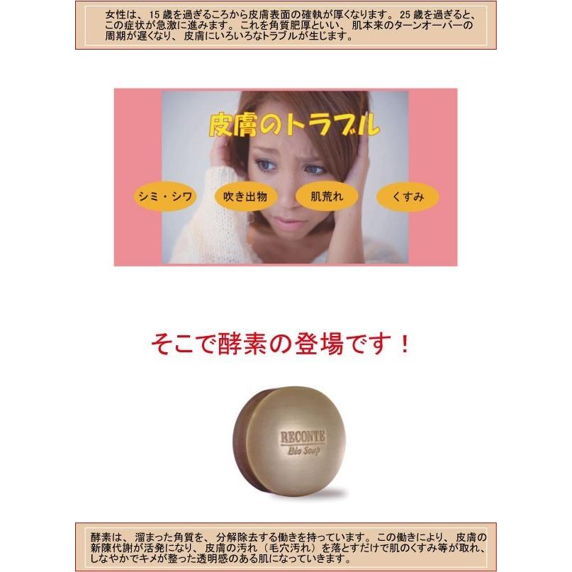 RECONTE（レコンテ） ビオソープ 洗顔用ソープ 洗顔石鹸 固形石鹸 酵素