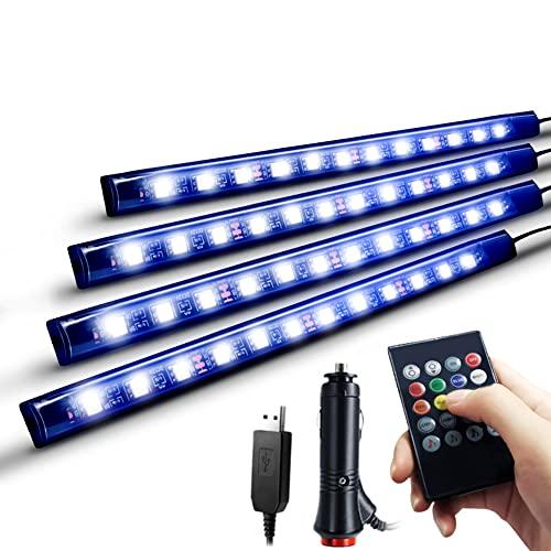 Nanpoku 車 LEDテープライト USB&シガーソケット 2種給電 車内装飾用 防水 高輝度 音に反応 RGB 8色切替 多種フラッシモー | 