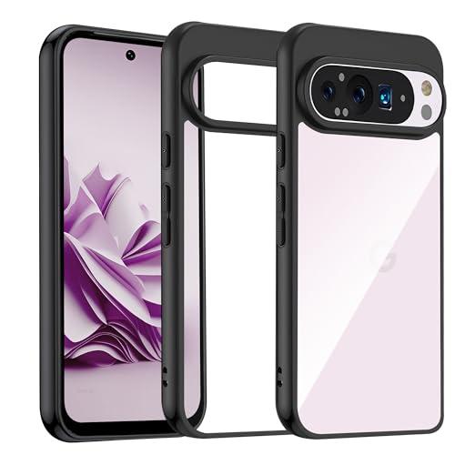ZXZone for Google Pixel 9 / Pro ケース TPU+PC 耐衝撃 ブラック+