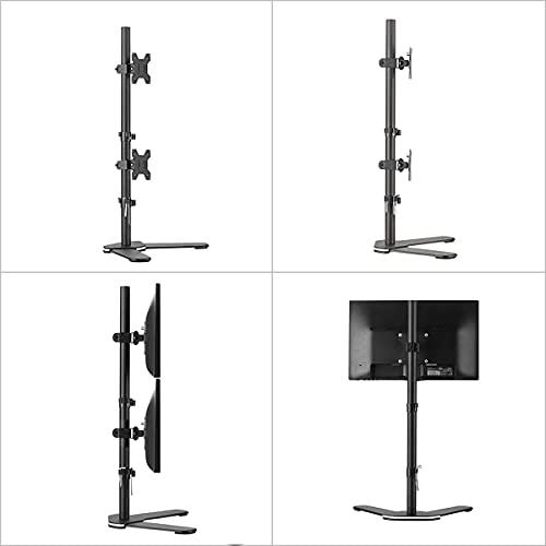Bracwiser 上下2画面 80cm アーム抜き 自立式 モニターアーム デュアルディスプレイ スタンド 13-32インチ対応 VESA規格|migaru-315|06