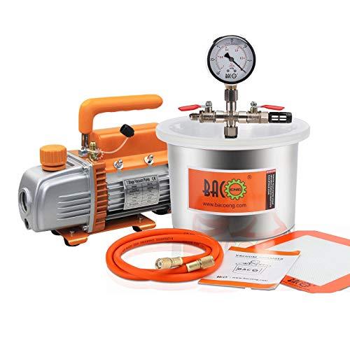 BACOENG 5.7L 真空チャンバーキットです 樹脂脱気真空ドラム 真空脱泡