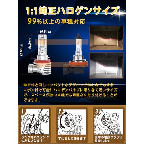 H11 LED 爆光 超高輝度 F4 ヘッドライト 120w フォグ 095 H11 LED 爆光 超高輝度 F4 ヘッドライト 120w フォグ 095 - メルカリ