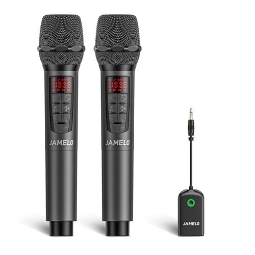 JAMELO ワイヤレスマイク 充電式ダイナミックマイク 2.4GHz 6つの