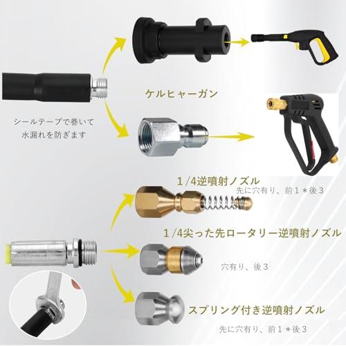 パイプクリーニングホース ケルヒャー 15m 高圧洗浄機K2 K3 K4 K5 K7 K