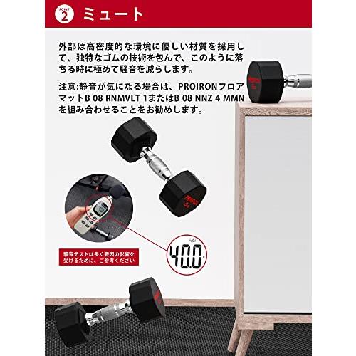 PROIRON 鋼 ダンベル だんべる 20kg 1個 鉄アレイ ?? dumbelll set