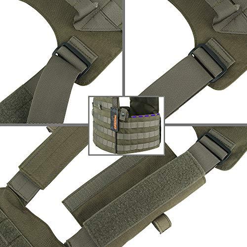 EXCELLENT ELITE SPANKER キャリアプレート マルチカム ナイロン製 JPC ベスト サバゲー タクティカルベスト マルチカ x1 タクティカルベスト 濃い緑 RGN