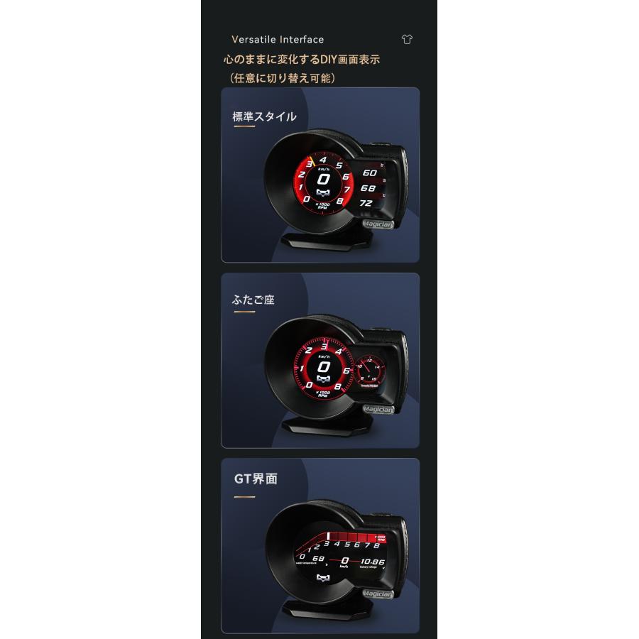 マジシャン スピードメーター 最先端 正規品 MAGICIAN OBD2 多機能