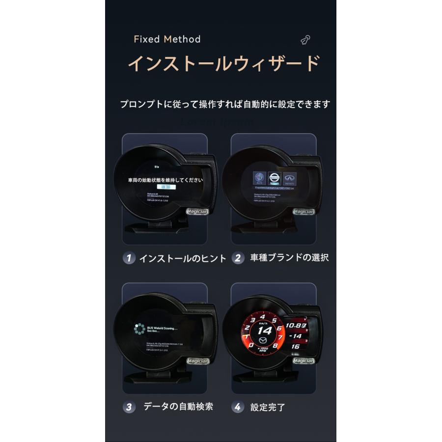 マジシャン スピードメーター 最先端 正規品 MAGICIAN OBD2 多機能
