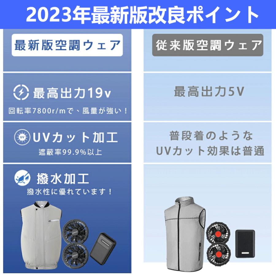 空調ウェア 空調作業服 バッテリー ファンセット 冷却服 空調作業着