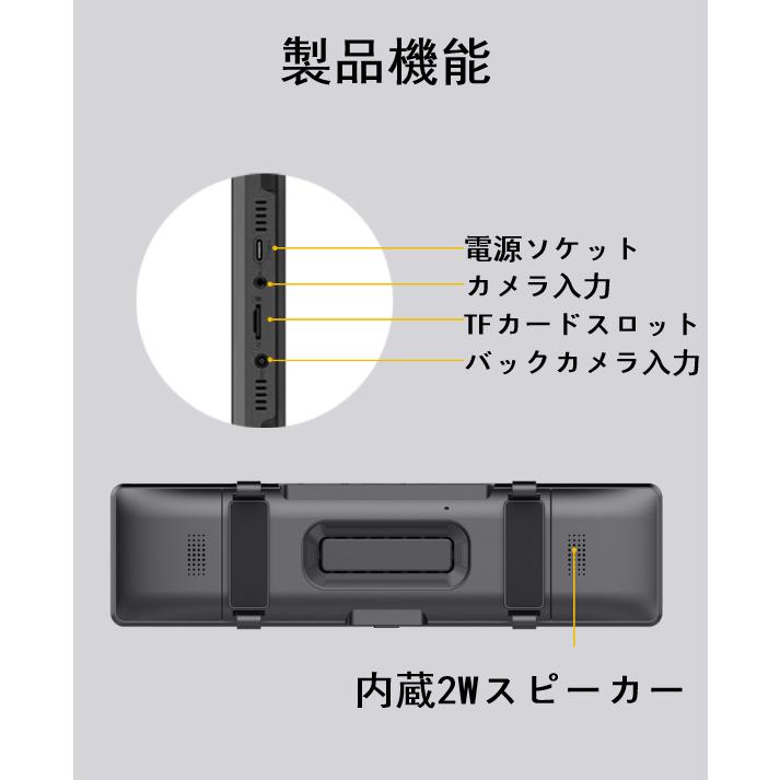 2025年最新モデル ドライブレコーダー 分離型 流媒体 GPS搭載 12インチ