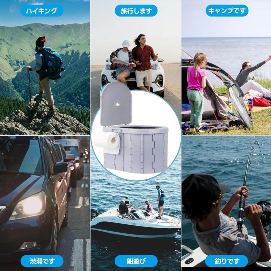簡易トイレ 防災グッズ 災害用 凝固剤 折りたたみ式 キャンプ アウトドア テント セット 水洗 車内 処理袋 登山 避難 緊急 仮設 携帯 人気 非常用 野外 便器