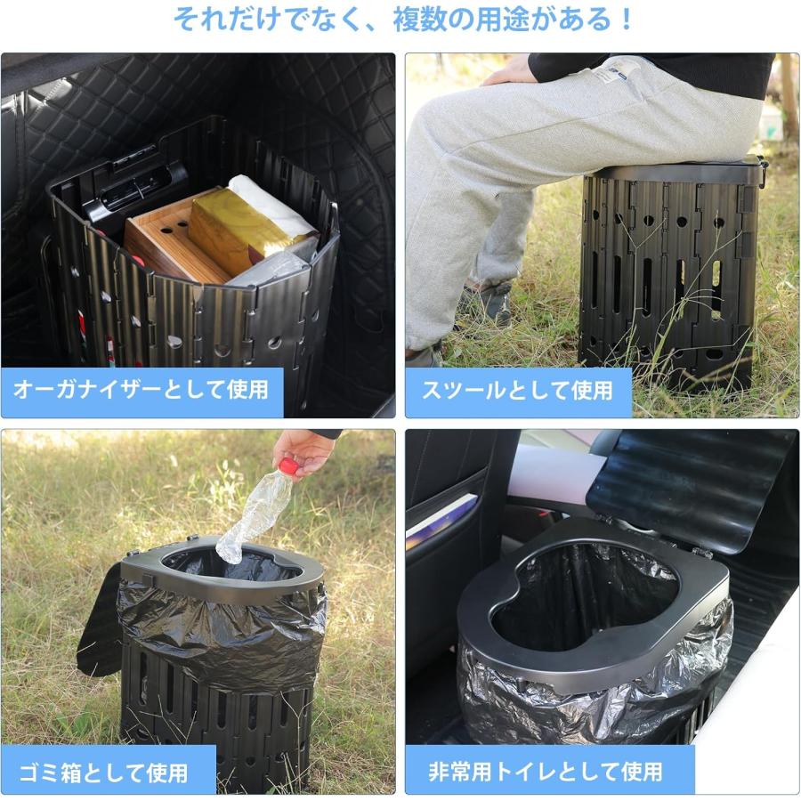簡易トイレ 防災グッズ 災害用 凝固剤 折りたたみ式 キャンプ アウトドア テント セット 水洗 車内 処理袋 登山 避難 緊急 仮設 携帯 人気 非常用 野外 便器