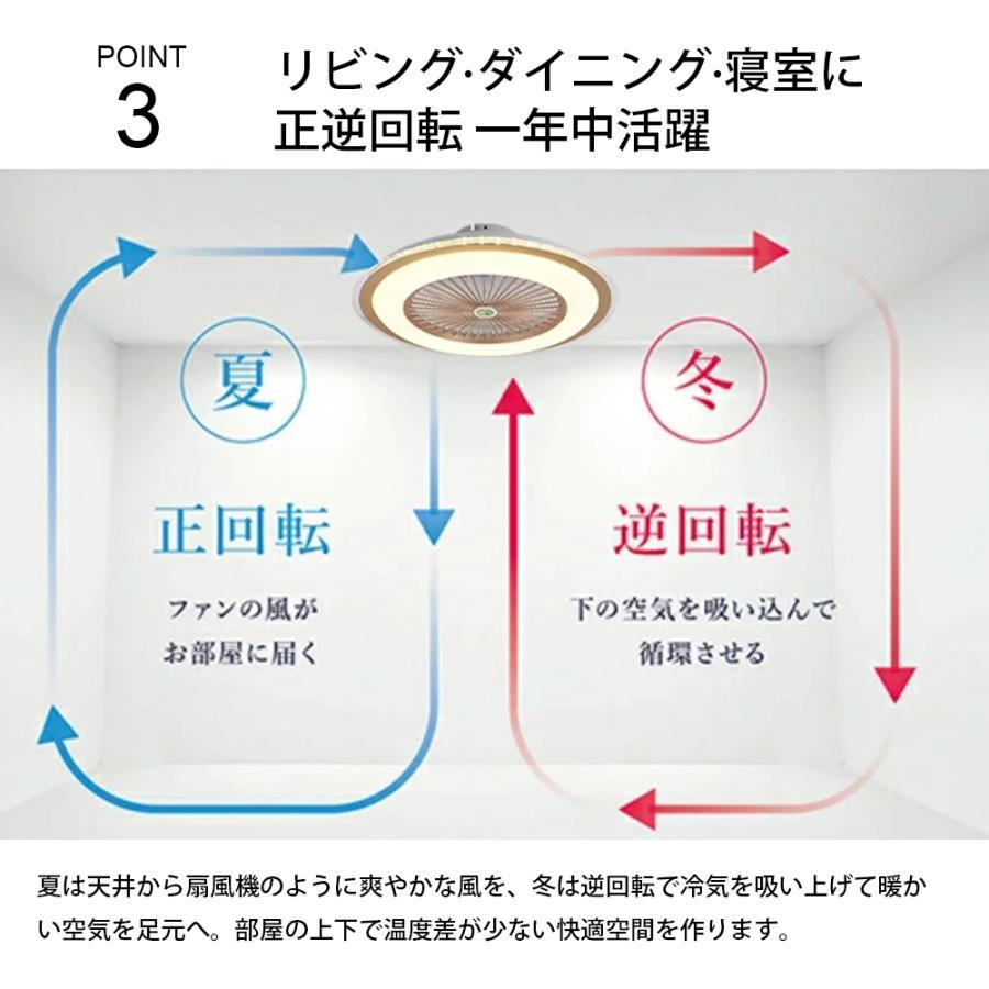シーリングファンライト 8畳 おしゃれ 軽量 薄型 サーキュレーター シーリングライト シーリングファン ファン付き 北欧 LED 扇風機 DC 調光調色 2年保証_7