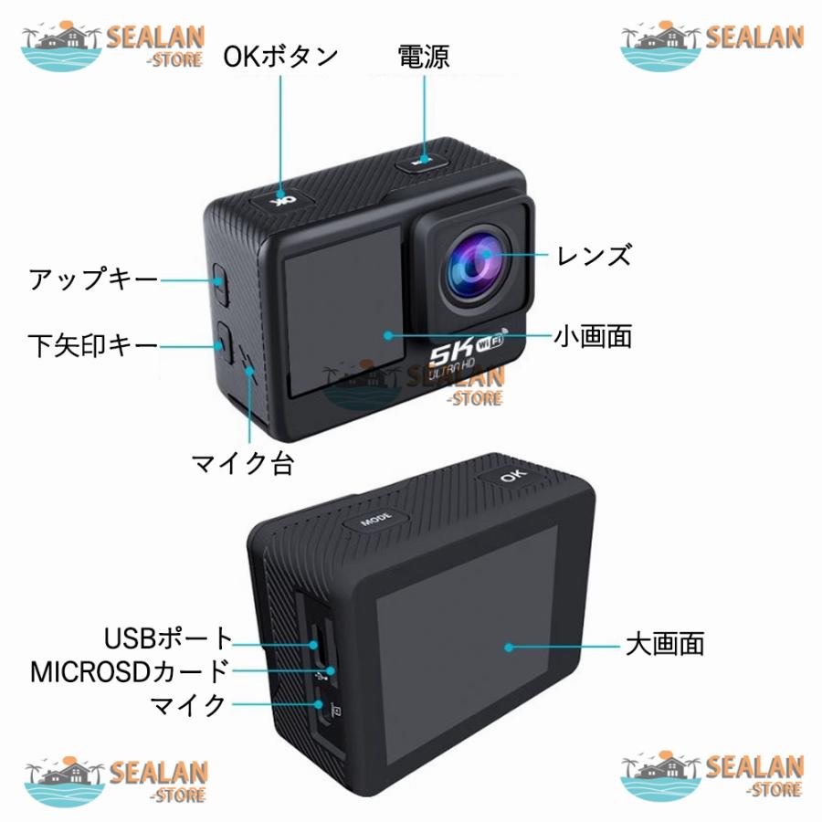 アクションカメラ 小型 4K 5K 30M 防水 バイク 自転車 車載