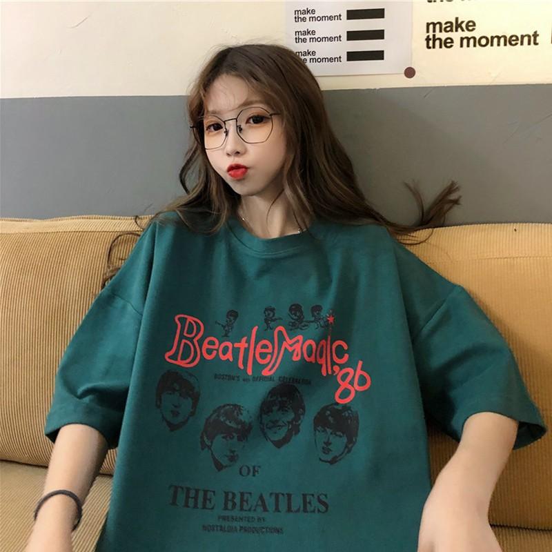 ｔシャツ レディース ペアルック 半袖 ビッチｔシャツ 韓国ファション 体型カバー 春 夏 ナチュラル ゆったり カジュアル お揃い プレゼント デート 可愛い Faerie278 ミニョンショップ 通販 Yahoo ショッピング