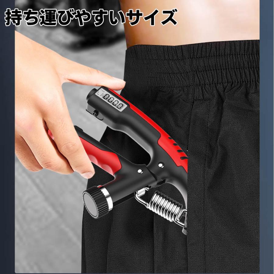 握力増強器 エクササイズ 握力グリッパー カウンター付き 10-100kg