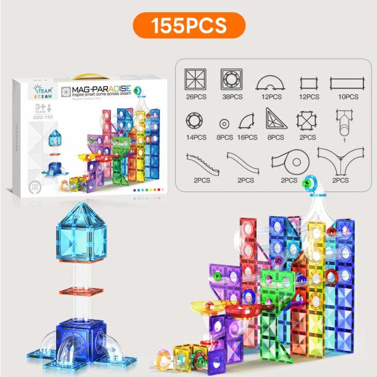 知育玩具 積み木 磁石ブロック ビー玉転がし 子供 おもちゃ スロープ
