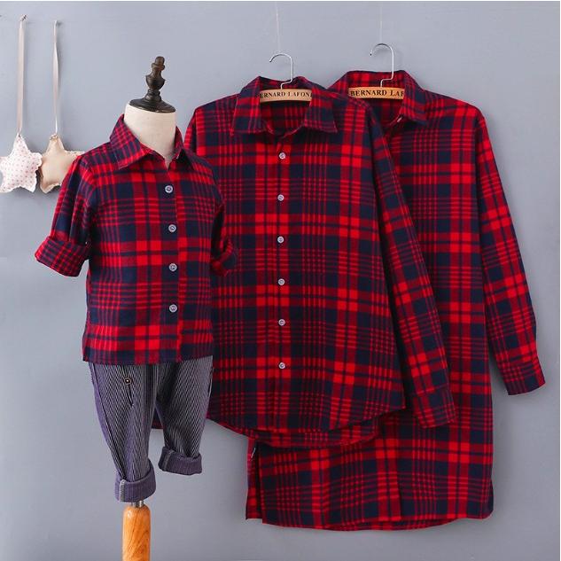 5000円以上で送料無料 親子服 親子シャツ チェック柄シャツ ペアルック カップル 家族お揃い 親子お揃い 姉妹 お揃い 秋冬 春秋 Kexkf ミニョンショップ 通販 Yahoo ショッピング
