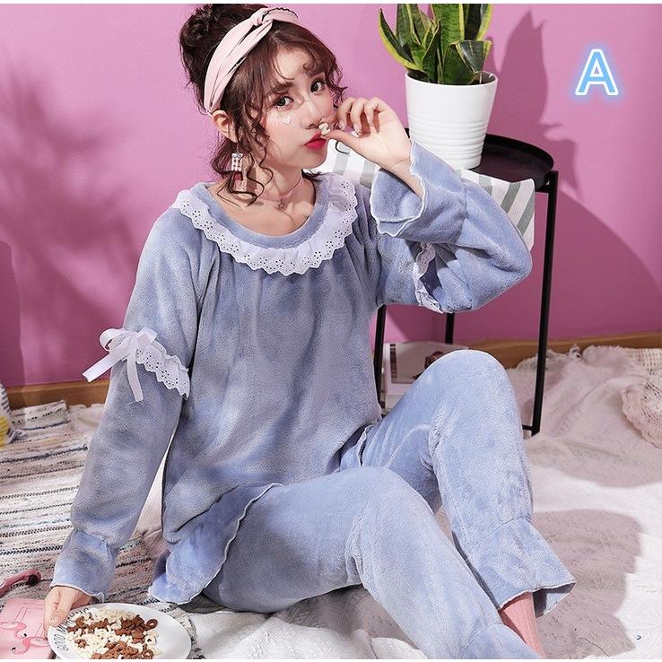 5000円以上で送料無料 パジャマ 女 部屋着 冬 長袖 上下セット パンツ ルームウェア ファンシーボア 肌触りがいい 快適 寝巻き 人気 吸汗 通気 レディース Mizugi233 ミニョンショップ 通販 Yahoo ショッピング