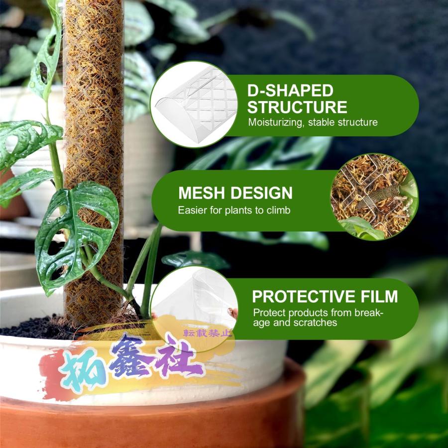 モスポール鉢5.5号3個 黒20cmモスポール水苔入り9本 半月型ポール10本 鉢モスポール 3セット 5.5号鉢(3個) 20cmモスポール(9本) 黒 鉢