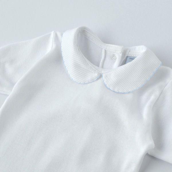 バビドゥ えり付き半袖ボディスーツ ブルー アイボリー ピンク 白 輸入ベビー 春夏ベビー 1181 Mignon 通販 Yahoo ショッピング