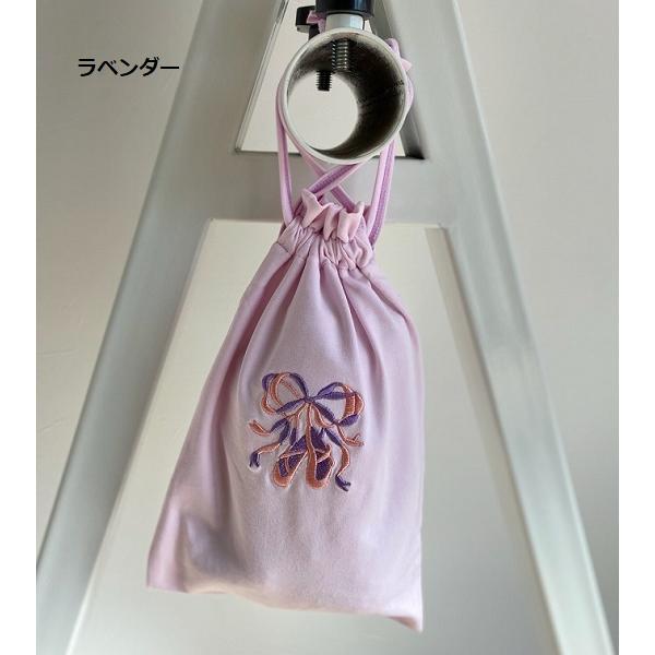 バレエ 小物 巾着袋 トウシューズ刺繍入りシューズケース | Mignon（バレエ） | 10