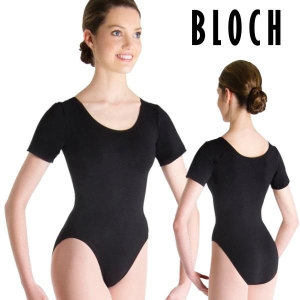 バレエ レオタード 大人 ジュニア 黒 半袖 BLOCH ブロック : バレエ