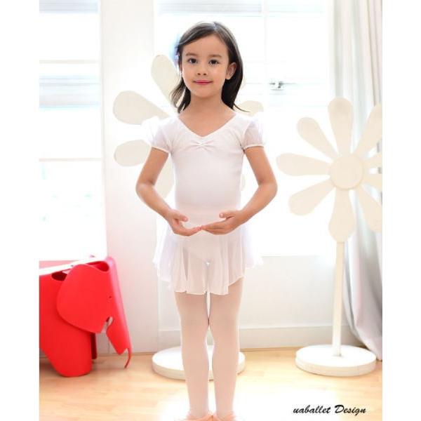 バレエ レオタード 子供 スカートつき 半袖 ジュニア キッズ : leoch 