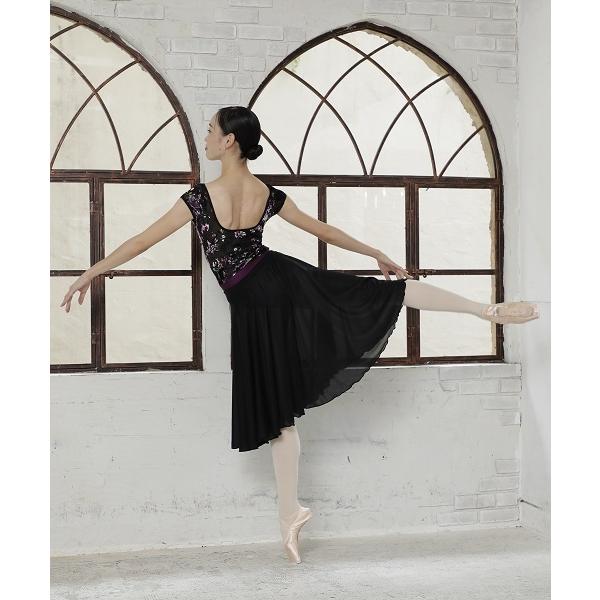 バレエ レオタード 大人 半袖 ミホローブ Mihorobe ベロア : バレエ