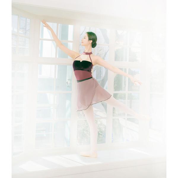 バレエ 大人 レオタード ホルターネック 胸元ベロア ミホローブ バスト