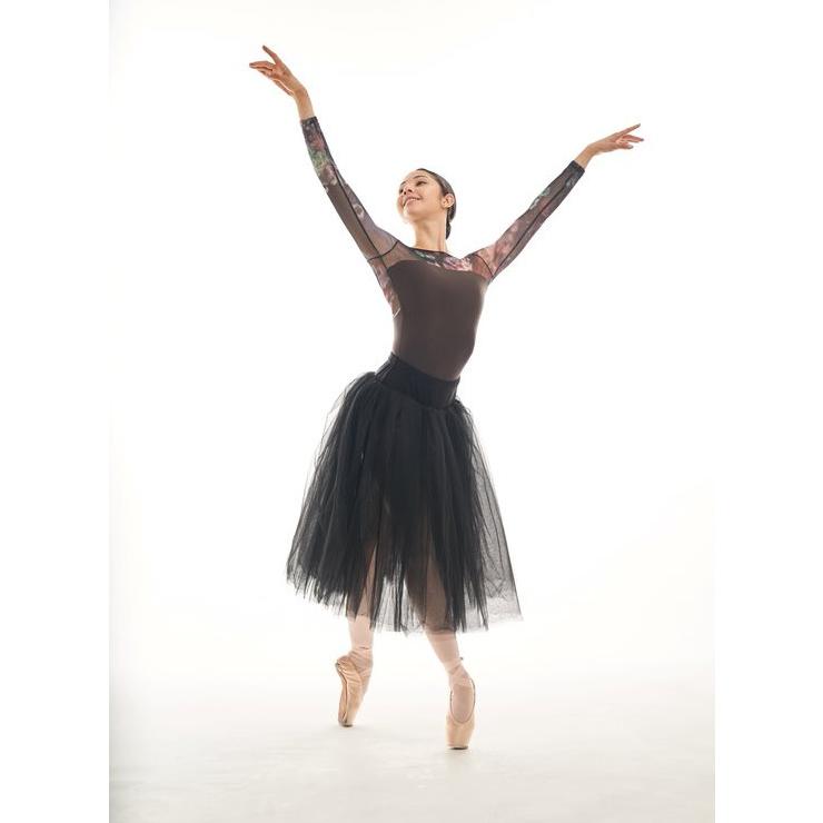 バレエ レオタード 大人 ジュニア 長袖 メッシュ ルノワール Pierre's