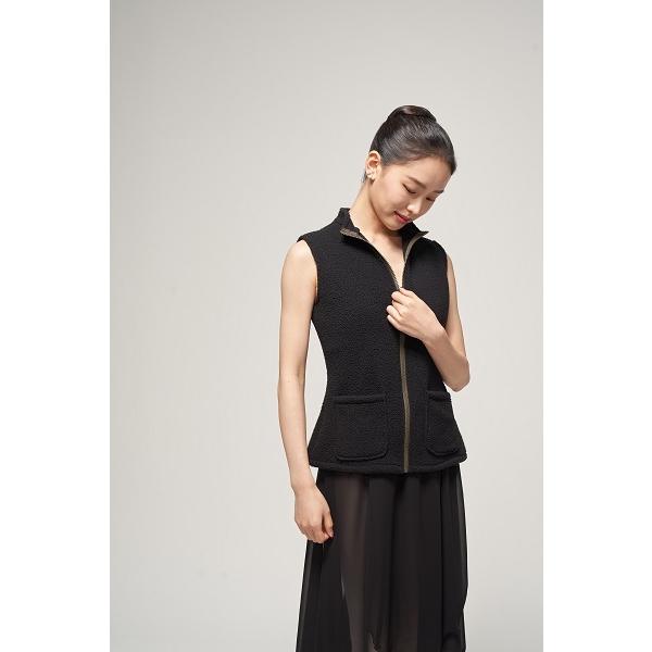 バレエ ダンス ベスト フリース 黒 Mihorobe ミホローブ : バレエ専門