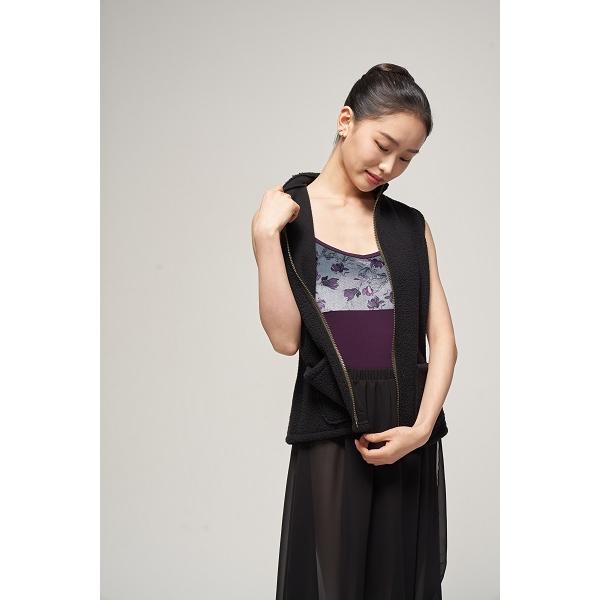 バレエ ダンス ベスト フリース 黒 Mihorobe ミホローブ : バレエ専門