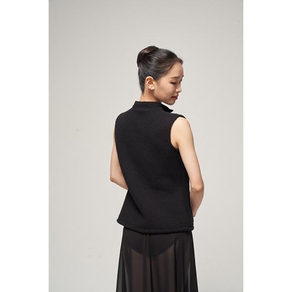 バレエ ダンス ベスト フリース 黒 Mihorobe ミホローブ : バレエ専門