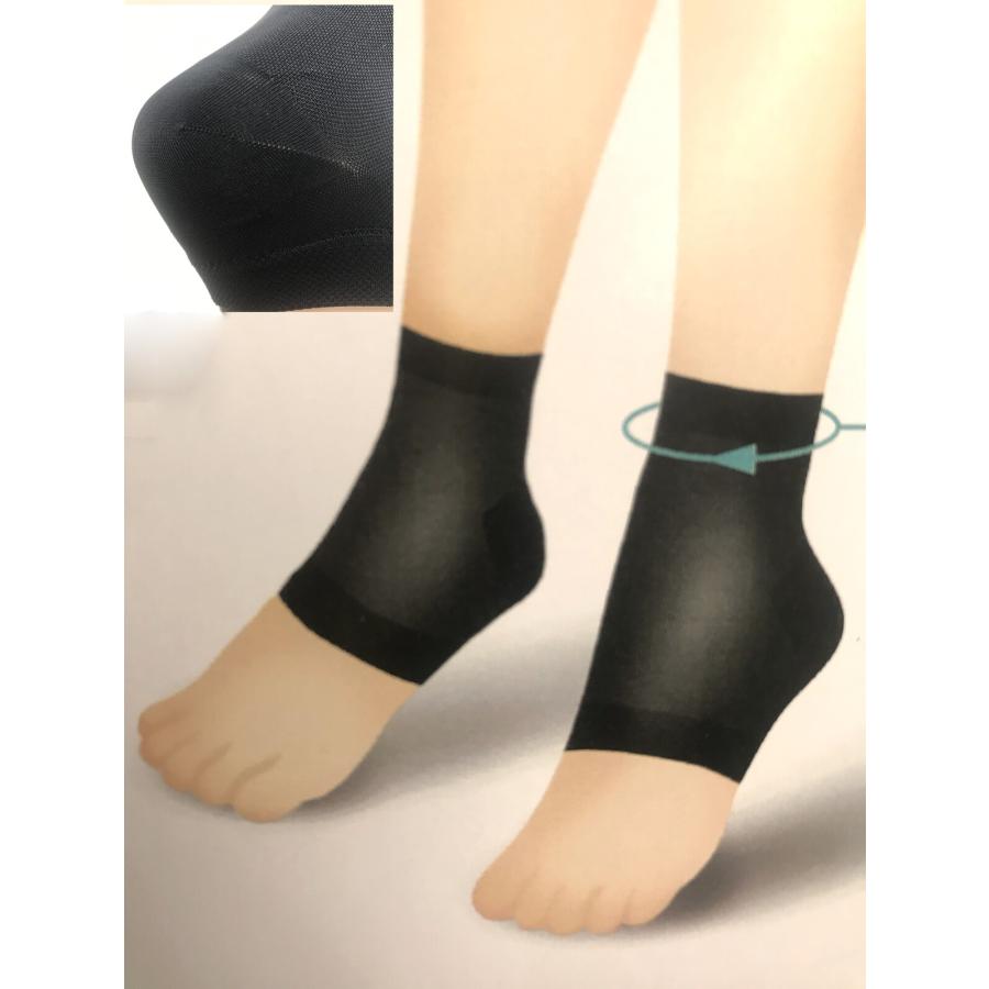 足首サポーター 日本製 薄手で動きを妨げないサポーター アンクル 黒
