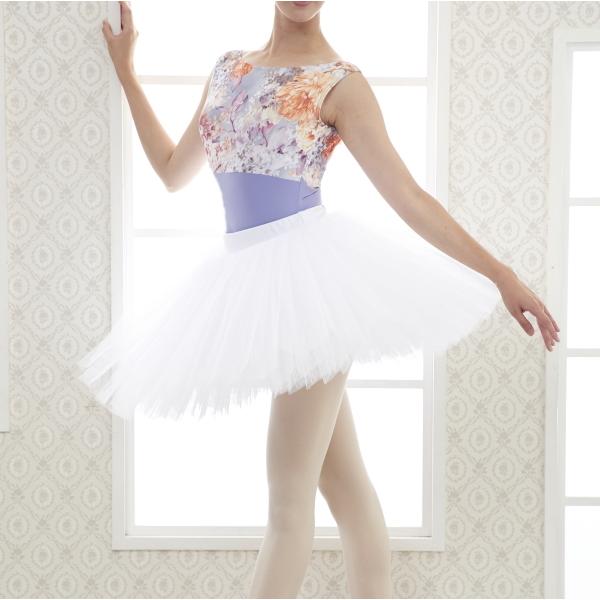 バレエ チュチュボン 白 Ting　バレエ練習用衣装 ホワイトのチュチュボンスカート