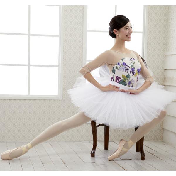 バレエ チュチュボン 白 Ting　バレエ練習用衣装 ホワイトのチュチュボンスカート｜mignonballet｜08