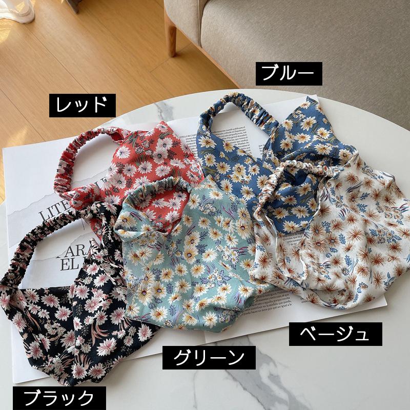 ヘアバンド レディース ヘアアクセサリー 三角巾風 フラワー 花柄 ゴム バンダナキャップ ヘアターバン おしゃれ かわいい 髪飾り まとめ髪 ヘアア Acc おとりよせ Com 通販 Yahoo ショッピング