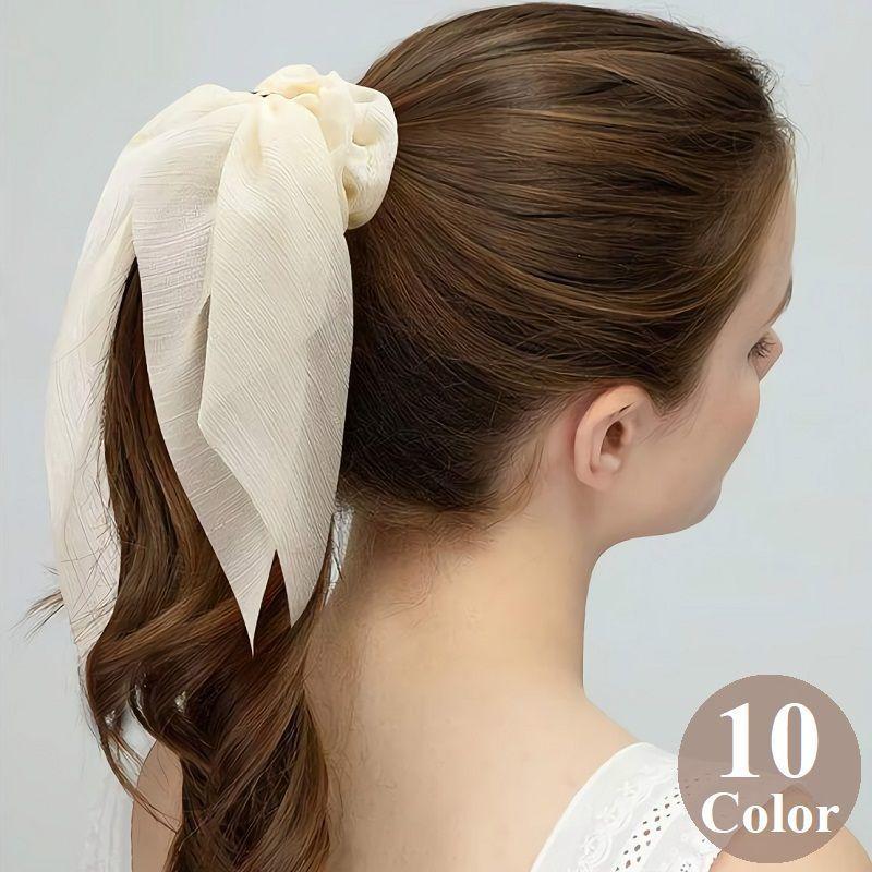 シュシュ レディース ヘアアクセサリー ヘアゴム 髪飾り 髪留め シフォン リボン 大きめ ヘアアレンジ かわいい フェミニン おしゃれ 大人可愛い Acc おとりよせ Com 通販 Yahoo ショッピング