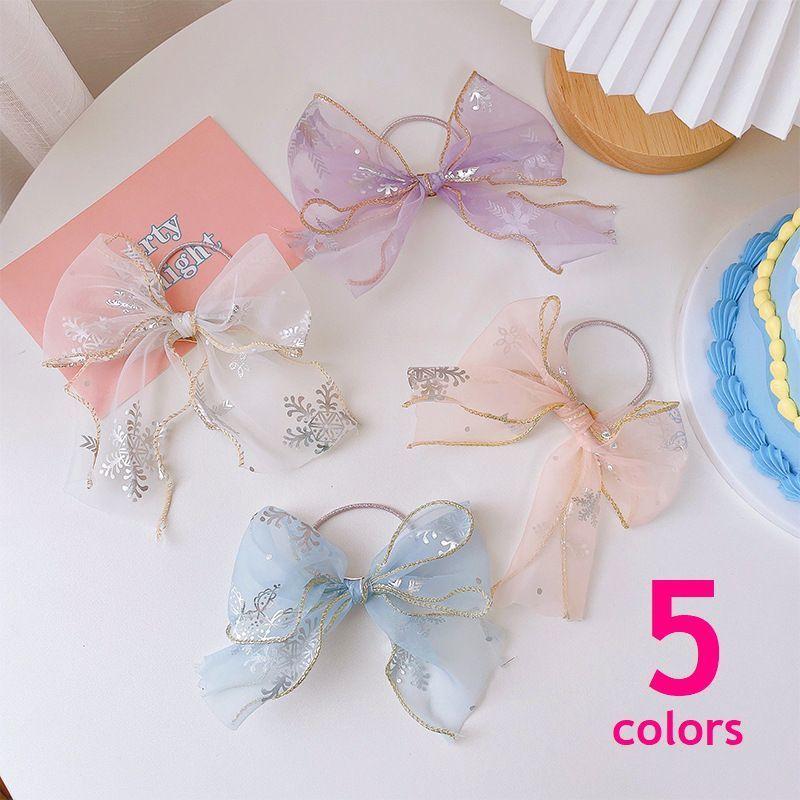 ヘアゴム リボン付き 髪ゴム 子供 ヘアアクセサリー まとめ髪 ヘアアレンジ キッズ ジュニア レディース お団子 アップ チュール オーガンジー 雪 Acc おとりよせ Com 通販 Yahoo ショッピング