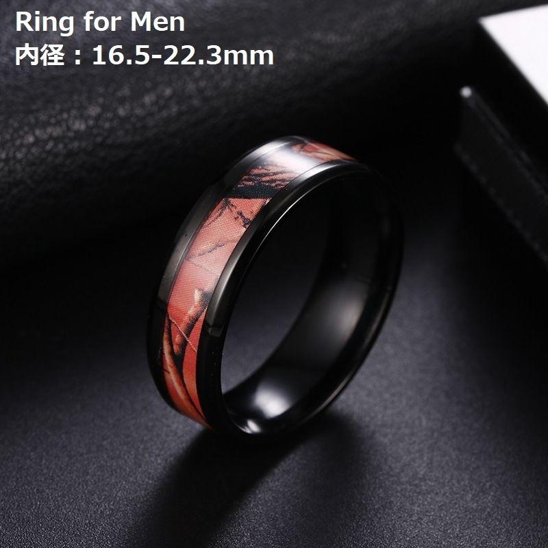 リング 指輪 メンズ アクセサリー ファッションリング 太め プリント 木 ツリー ブラック シンプル カジュアル おしゃれ お洒落 普段使い デイリ 国際ブランド